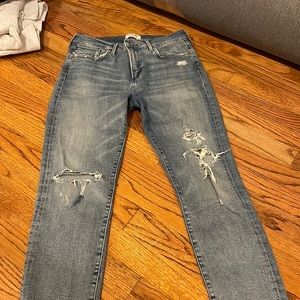 Agolde ripped blue jeans